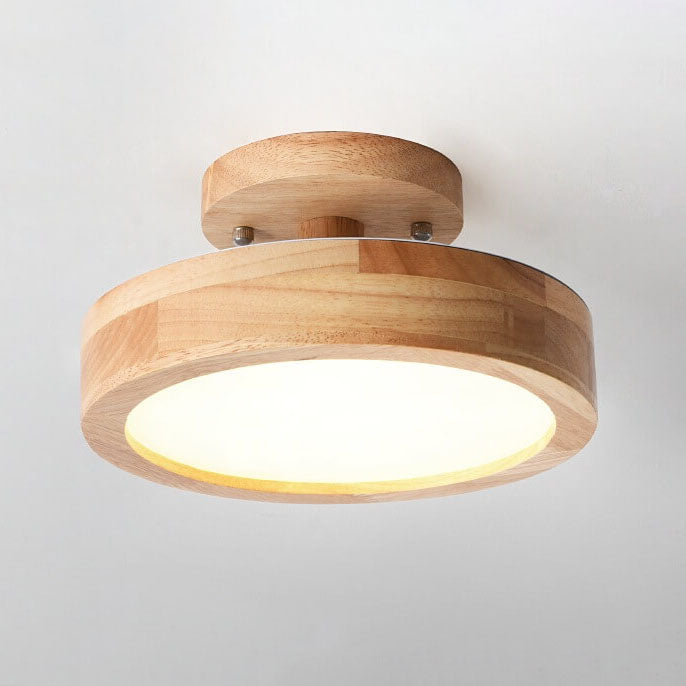 Skandinavische runde LED-Deckenleuchte mit halbem Abstand zur Decke