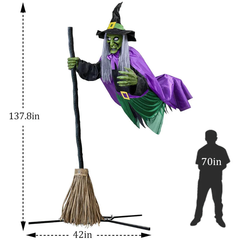 Hudson & Jurgen – Flying Broom Halloween Decor