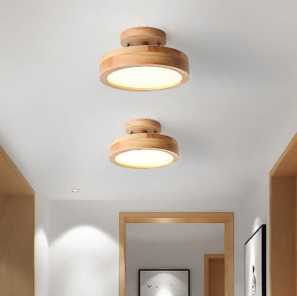Skandinavische runde LED-Deckenleuchte mit halbem Abstand zur Decke