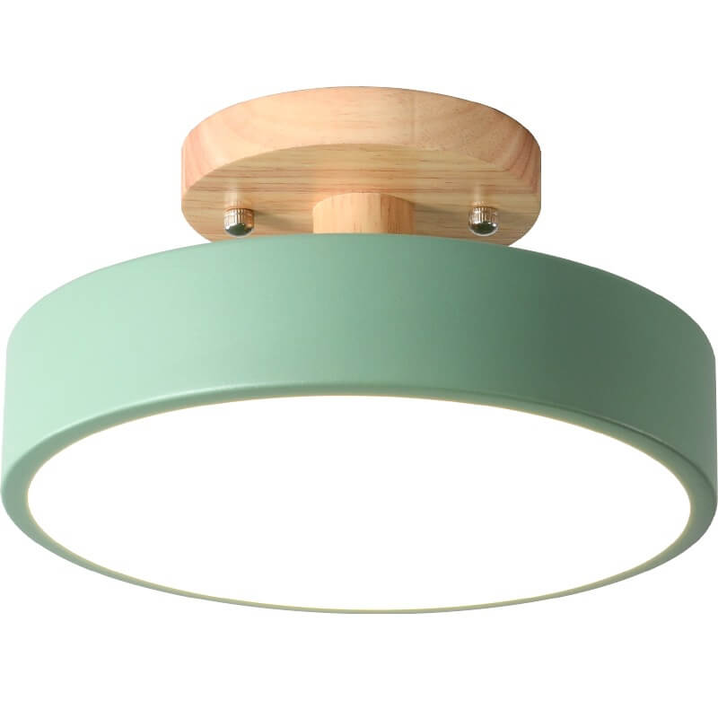 Skandinavische runde LED-Deckenleuchte mit halbem Abstand zur Decke