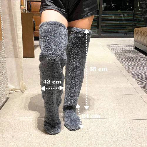 Warme winter pluche lange sokken