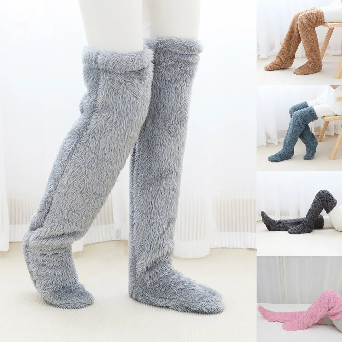 Warme winter pluche lange sokken