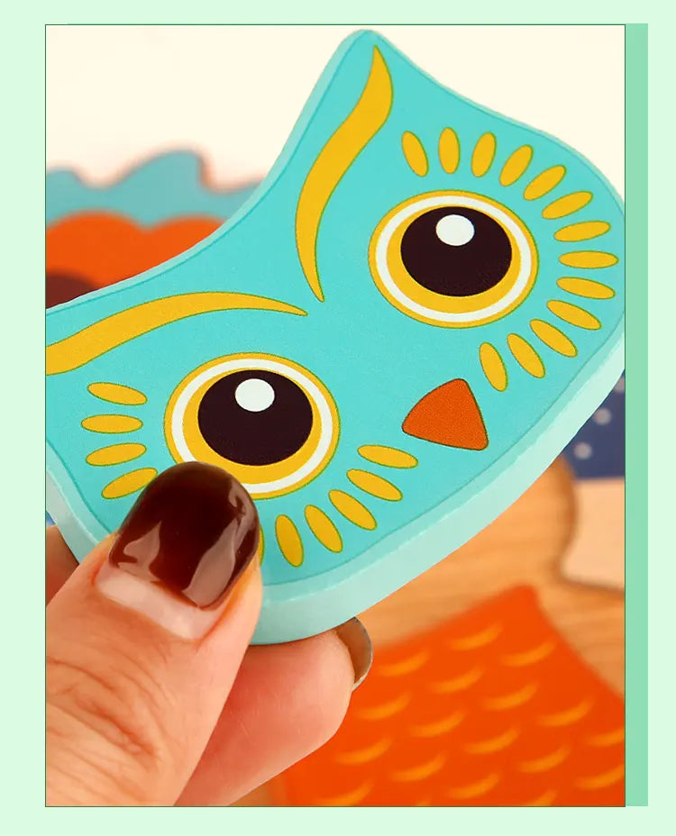 3D Wooden Cartoon Animal & Traffic Puzzle – Early Learning Educational Toy