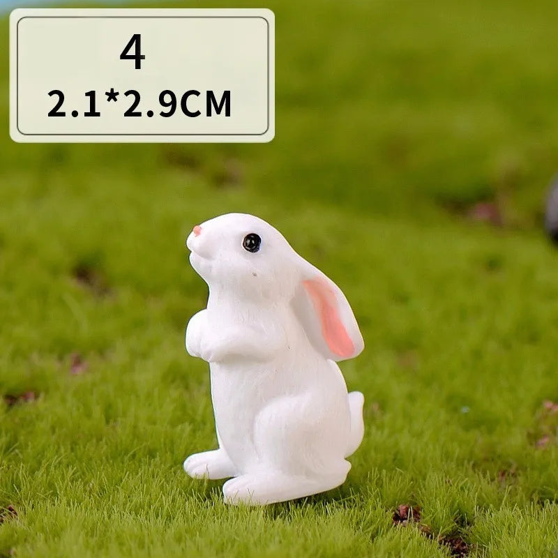 Mini Resin Bunny Figurine – 12 Styles Easter Rabbit Decoration for Garden, Cake & DIY Crafts