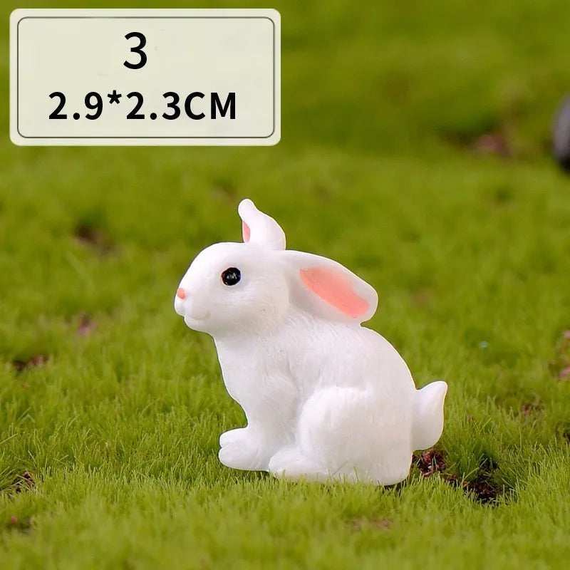 Mini Resin Bunny Figurine – 12 Styles Easter Rabbit Decoration for Garden, Cake & DIY Crafts