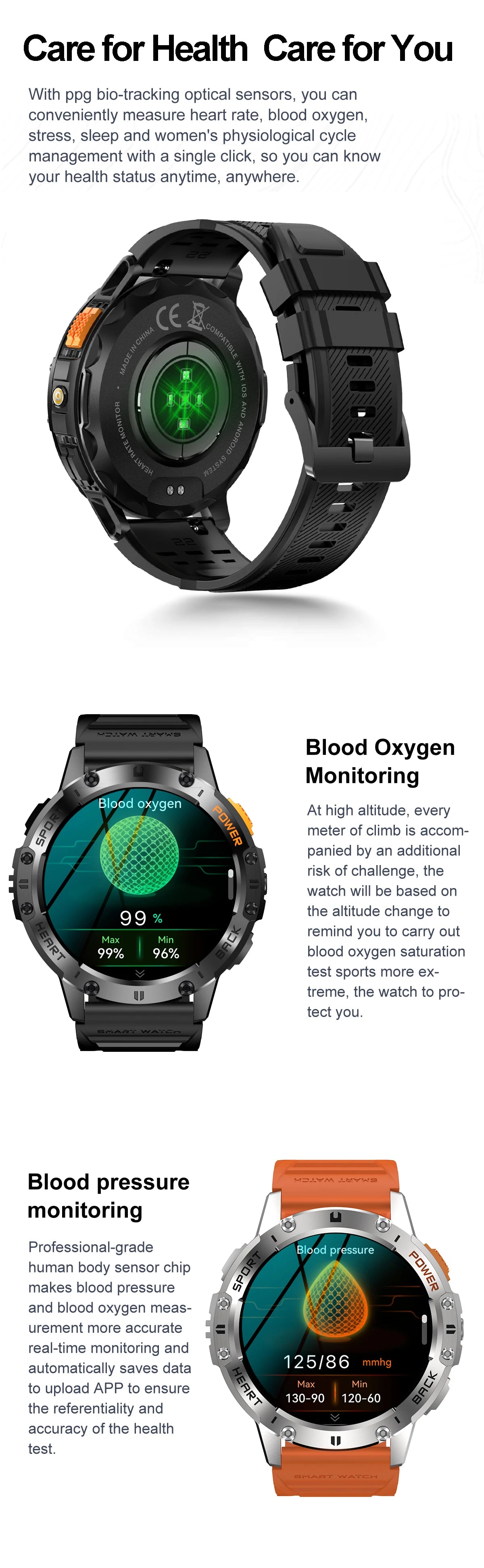 AMOLED Smart Watch – Waterproof Fitness Tracker with Bluetooth Calling