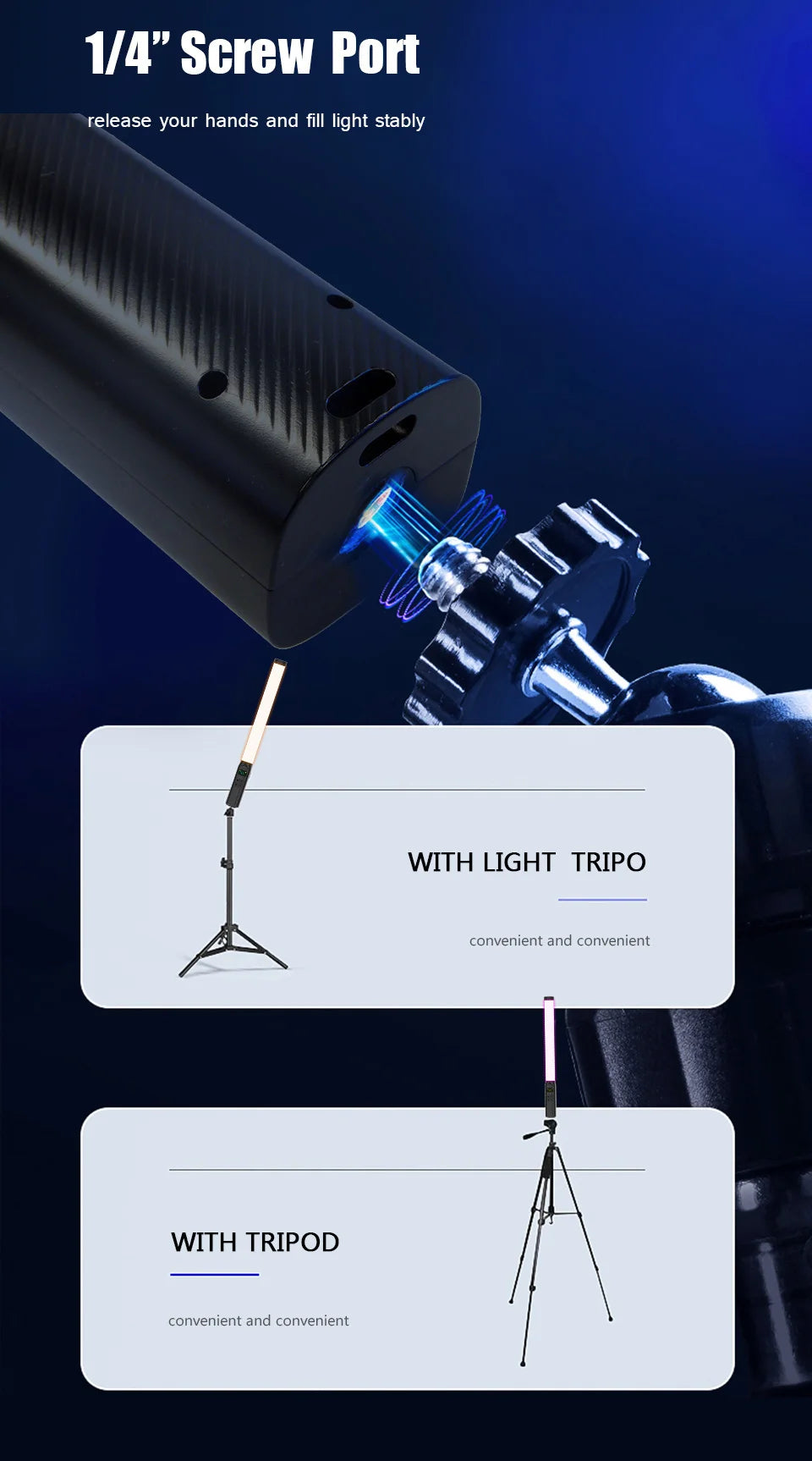 Handheld RGB LED Light Wand – 50CM Photography Studio Lamp