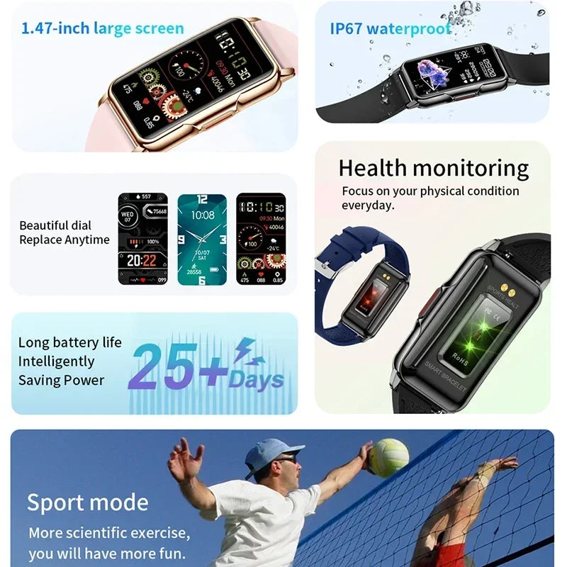 Smart Watch für Männer & Frauen – Voller Touch Fitness Tracker