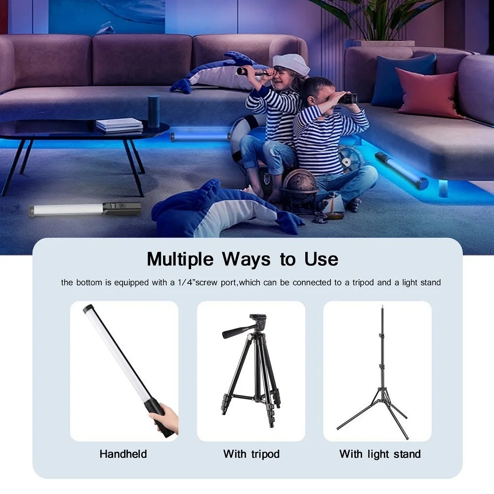 Handheld RGB LED Light Wand – 50CM Photography Studio Lamp