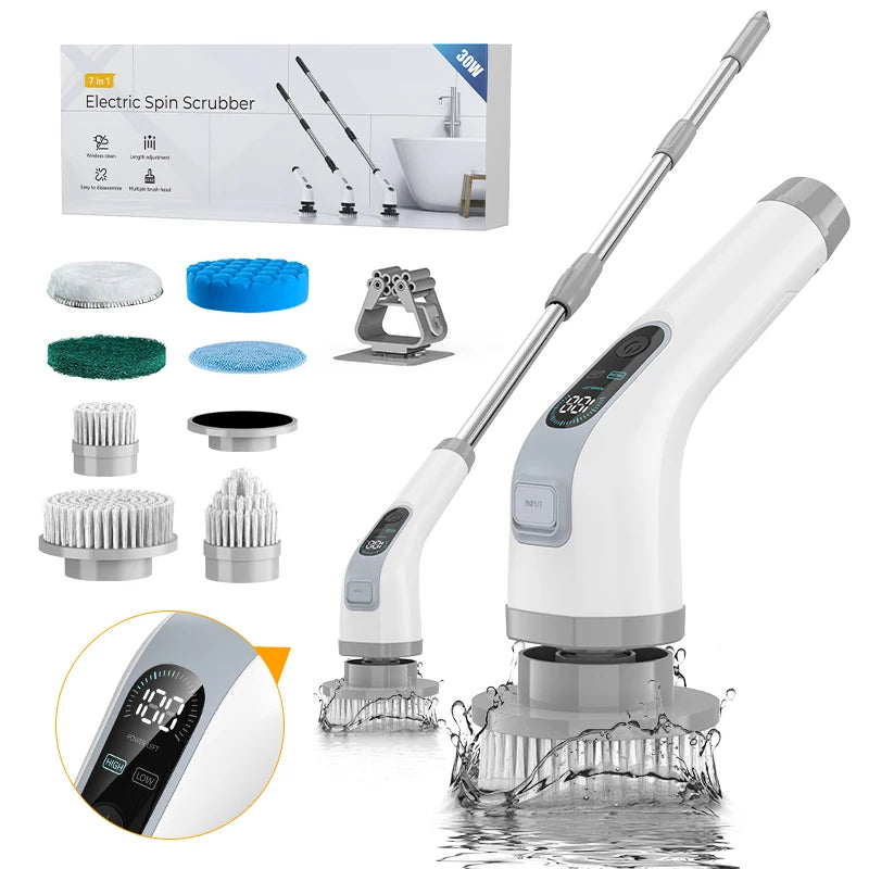 Cordless Electric Cleaning Brush – Powerful Spin Scrubber for Bathroom & Kitchen