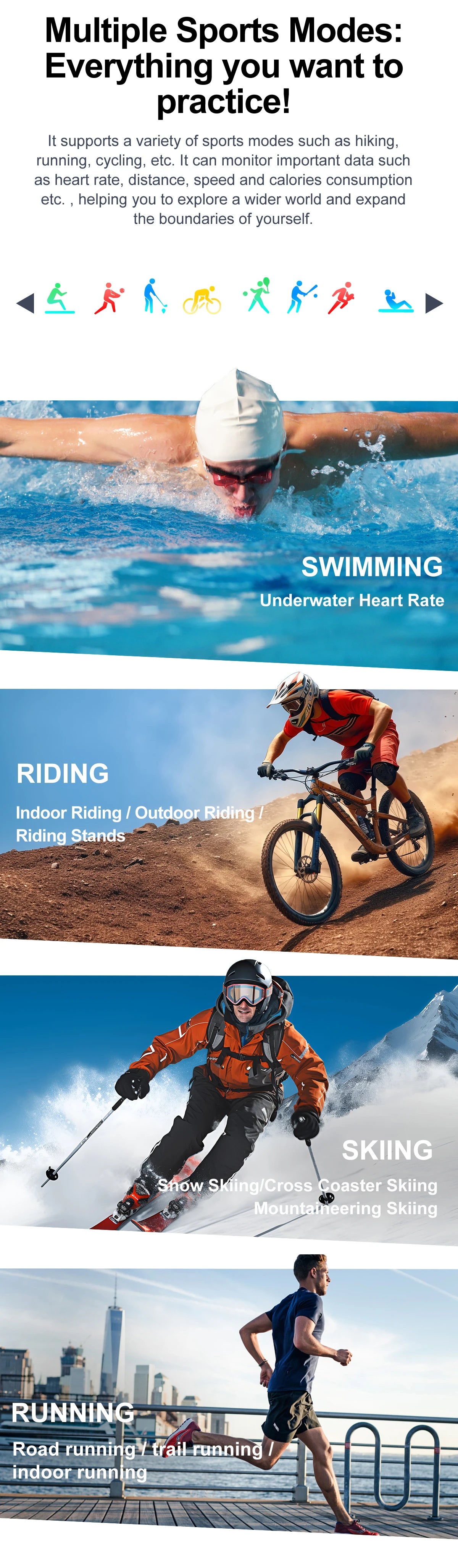 AMOLED Smart Watch – Waterproof Fitness Tracker with Bluetooth Calling