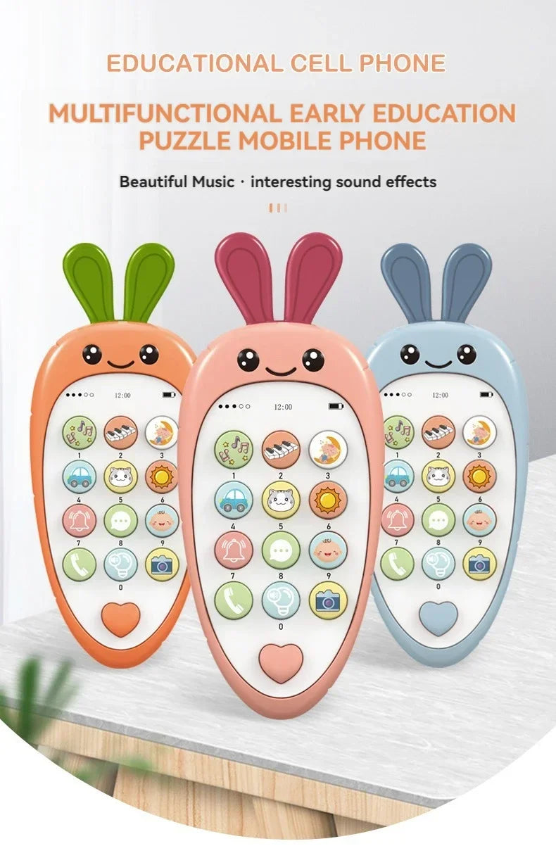 Cartoon Radish Toy Phone – Educational & Interactive Learning for Kids
