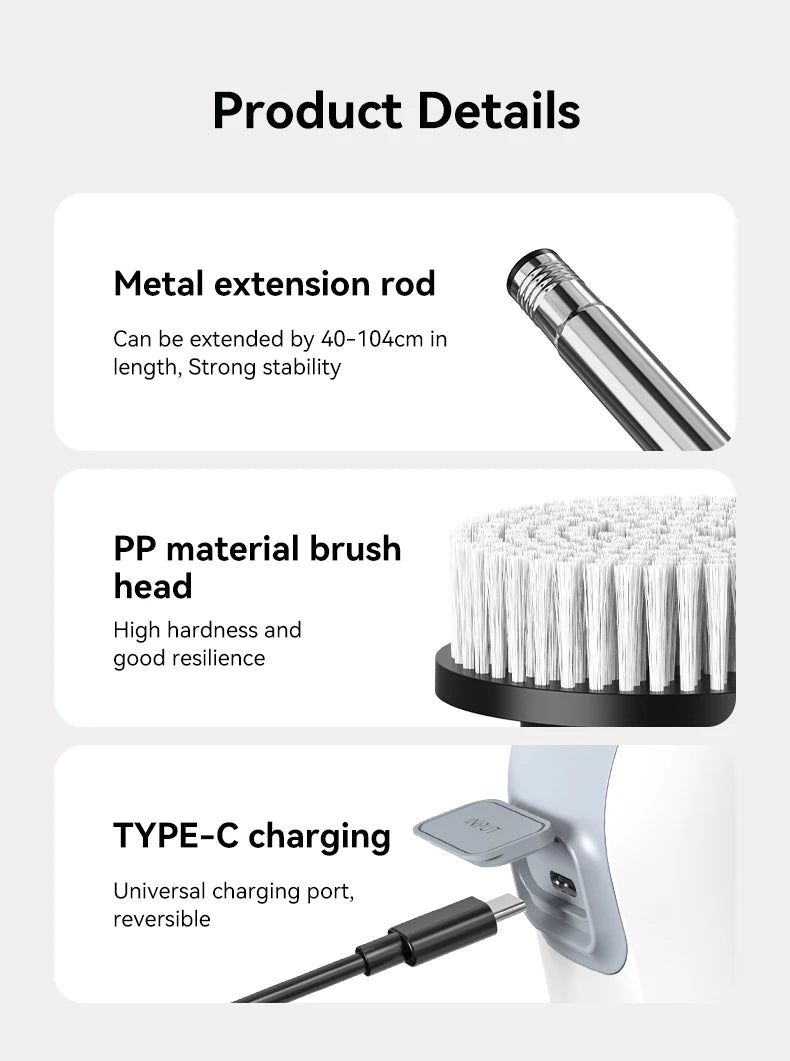 Cordless Electric Cleaning Brush – Powerful Spin Scrubber for Bathroom & Kitchen