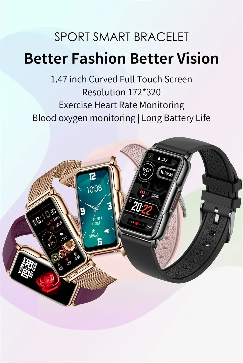 Smart Watch für Männer & Frauen – Voller Touch Fitness Tracker