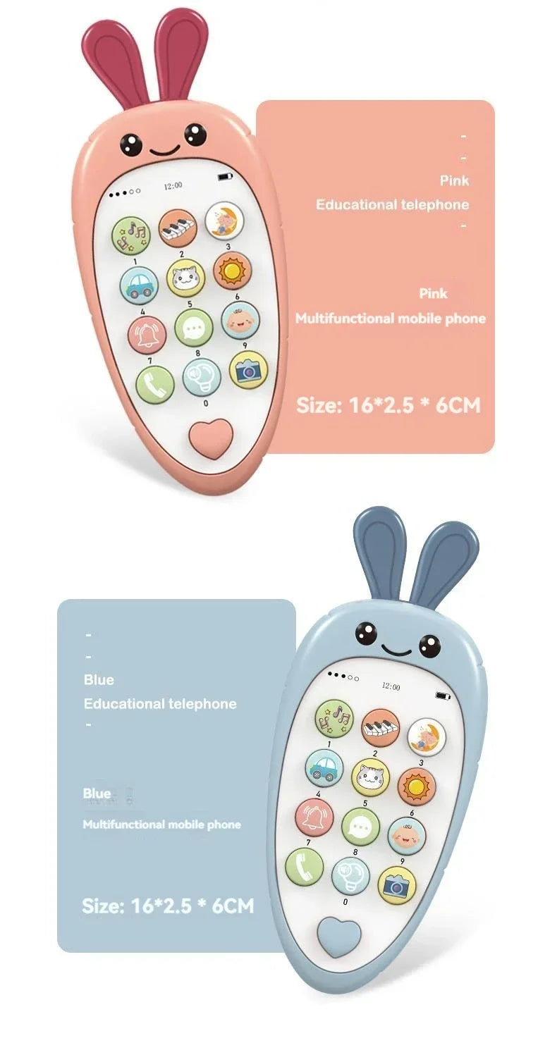 Cartoon Radish Toy Phone – Educational & Interactive Learning for Kids