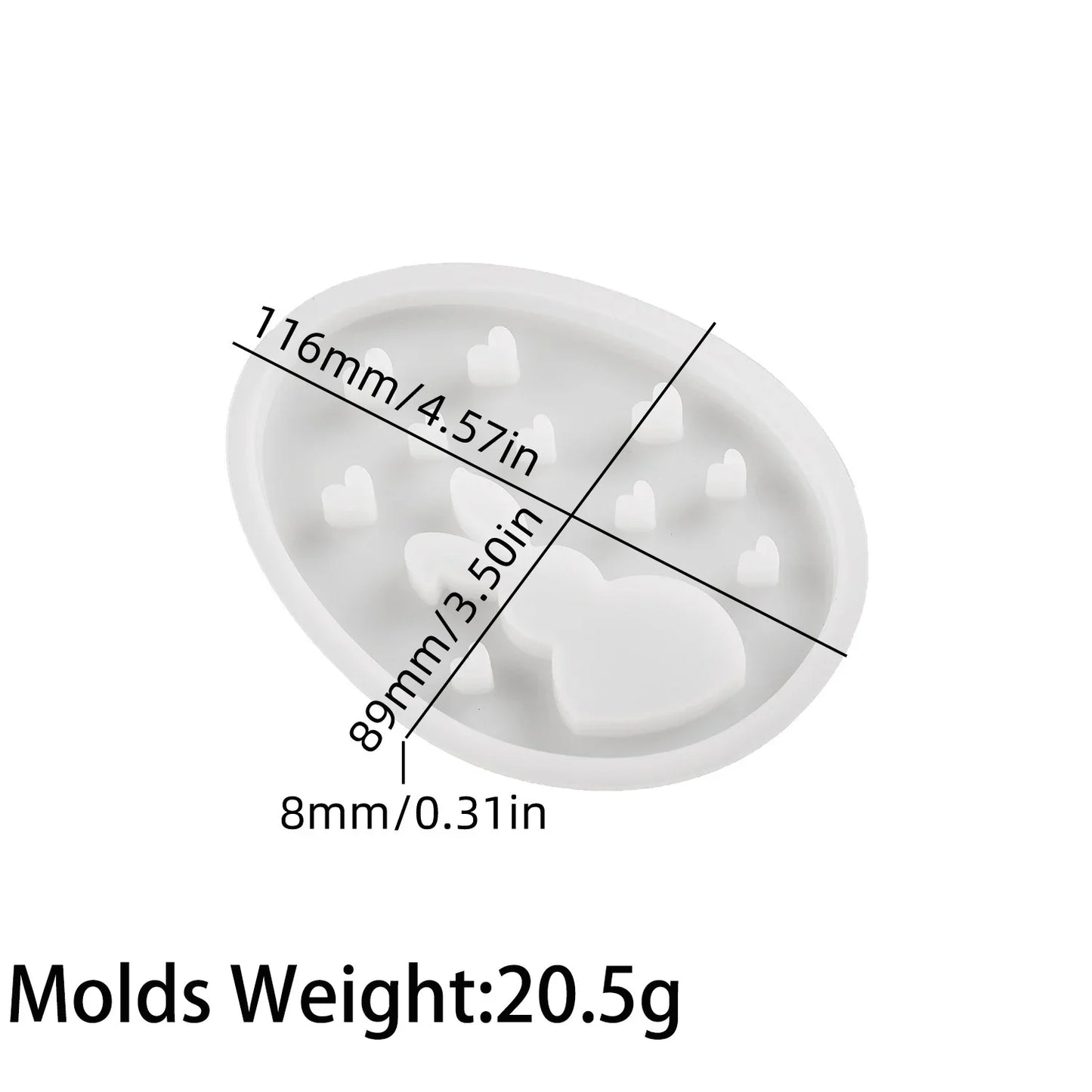 Cute Rabbit Silicone Mold for DIY Easter Bunny LED Night Light