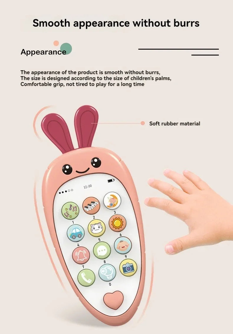 Cartoon Radish Toy Phone – Educational & Interactive Learning for Kids
