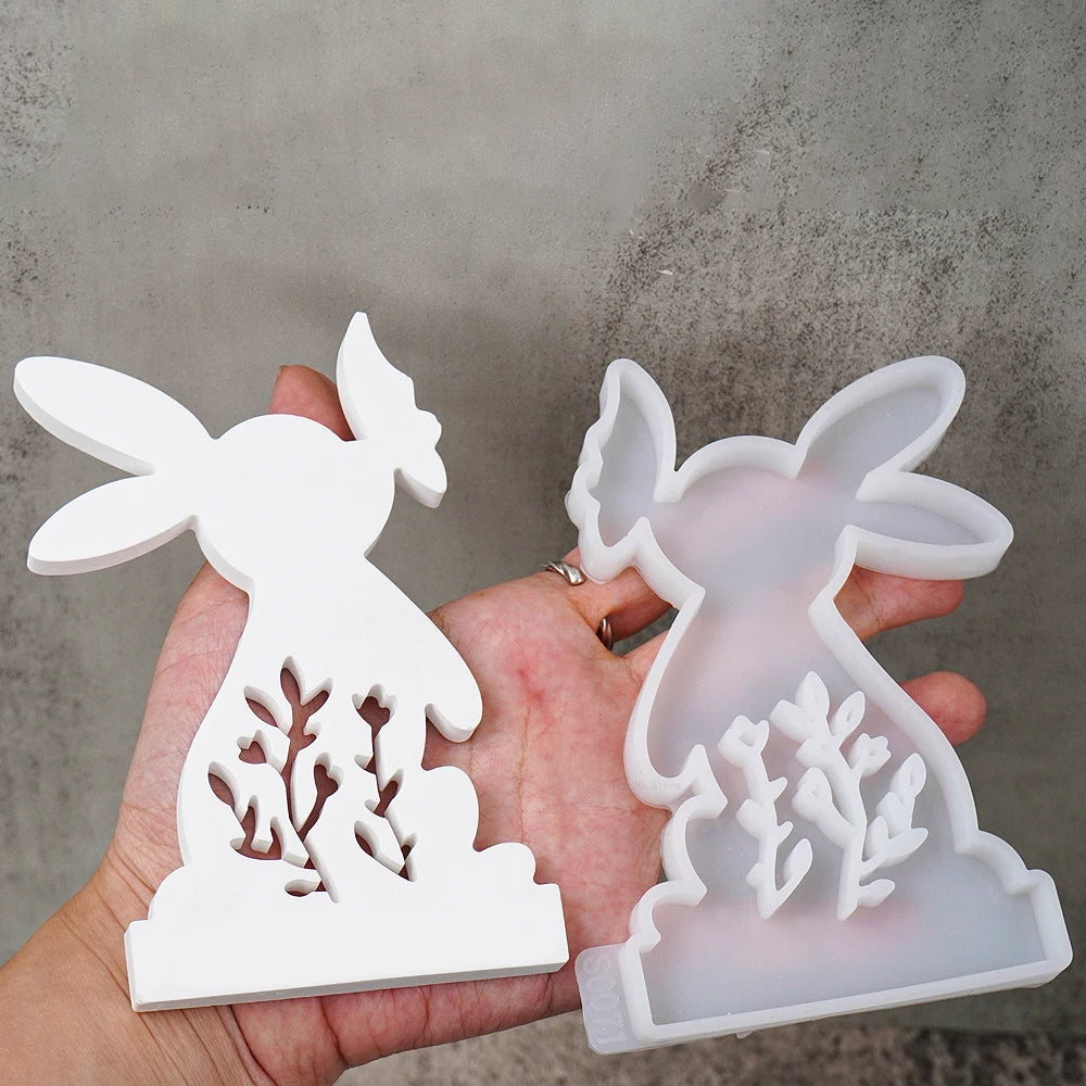 DIY Rabbit & Butterfly Candle Holder Silicone Mold