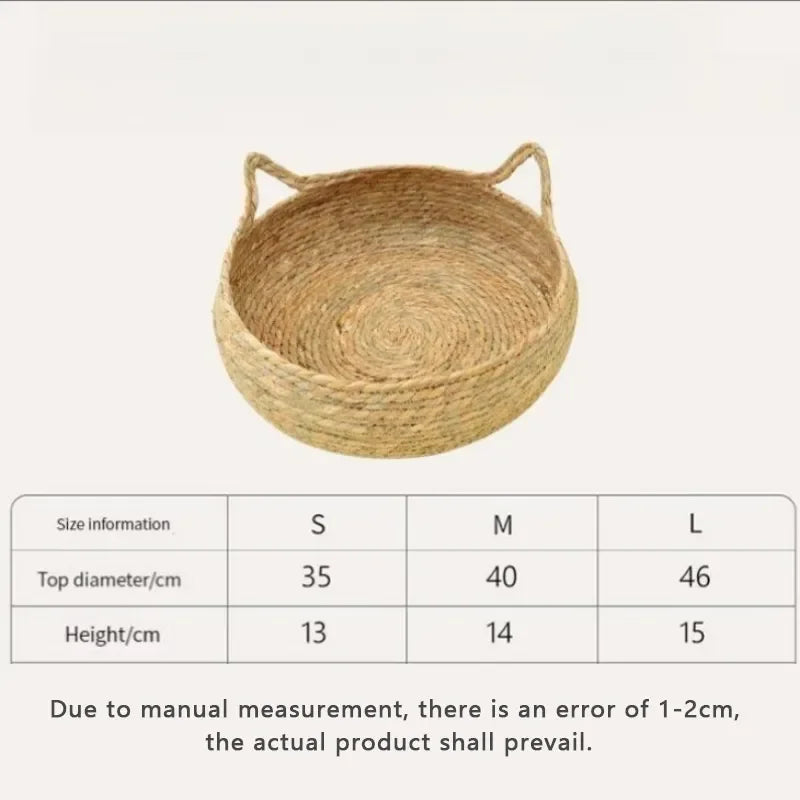 Hand-Woven Rattan Cat Nest – Cozy & Breathable for All Seasons