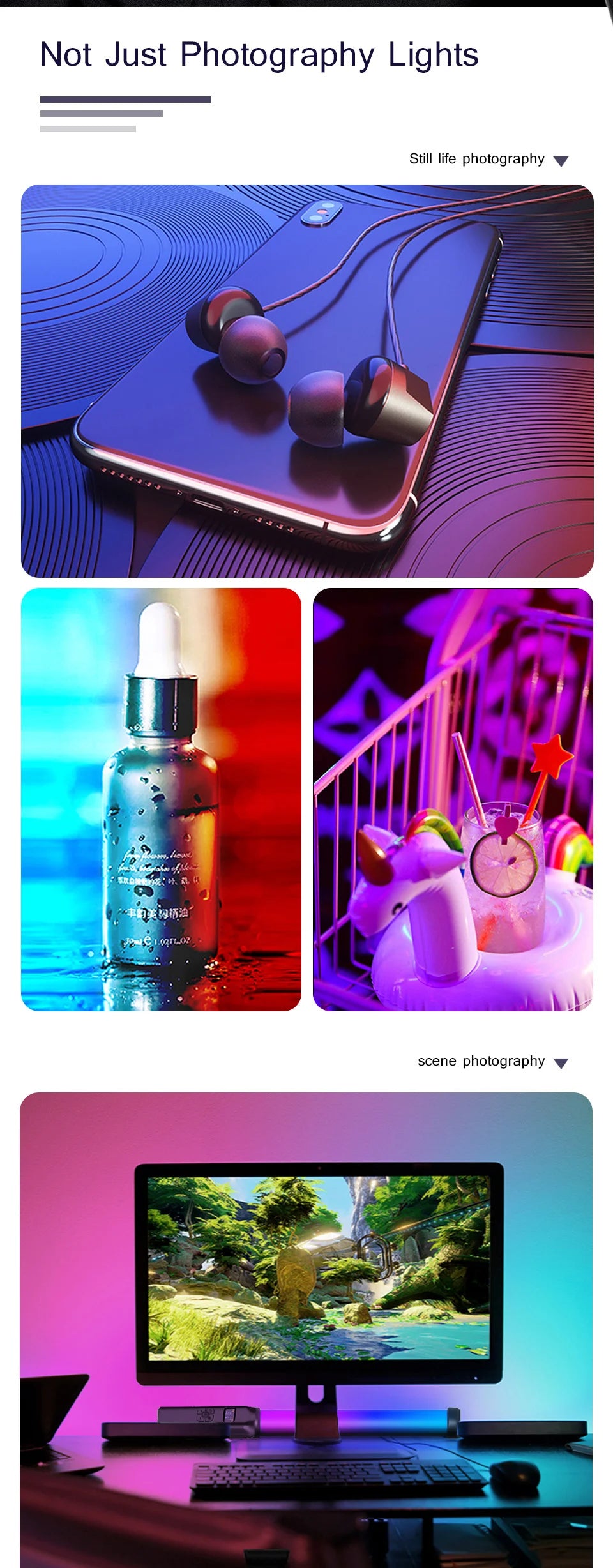 Handheld RGB LED Light Wand – 50CM Photography Studio Lamp