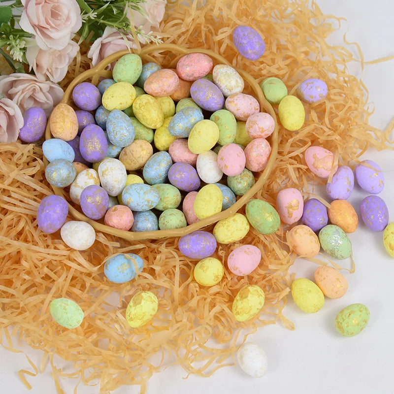 50Pcs Mini Foam Easter Eggs