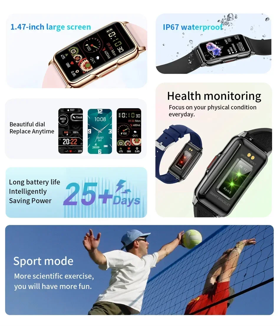 Smart Watch für Männer & Frauen – Voller Touch Fitness Tracker
