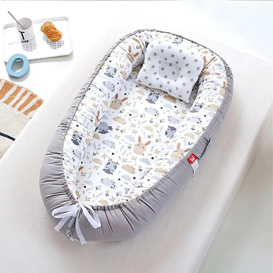 Portable Baby Nest for Co-Sleeping – Breathable & Adjustable