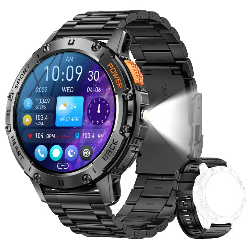 AMOLED Smart Watch – Waterproof Fitness Tracker with Bluetooth Calling