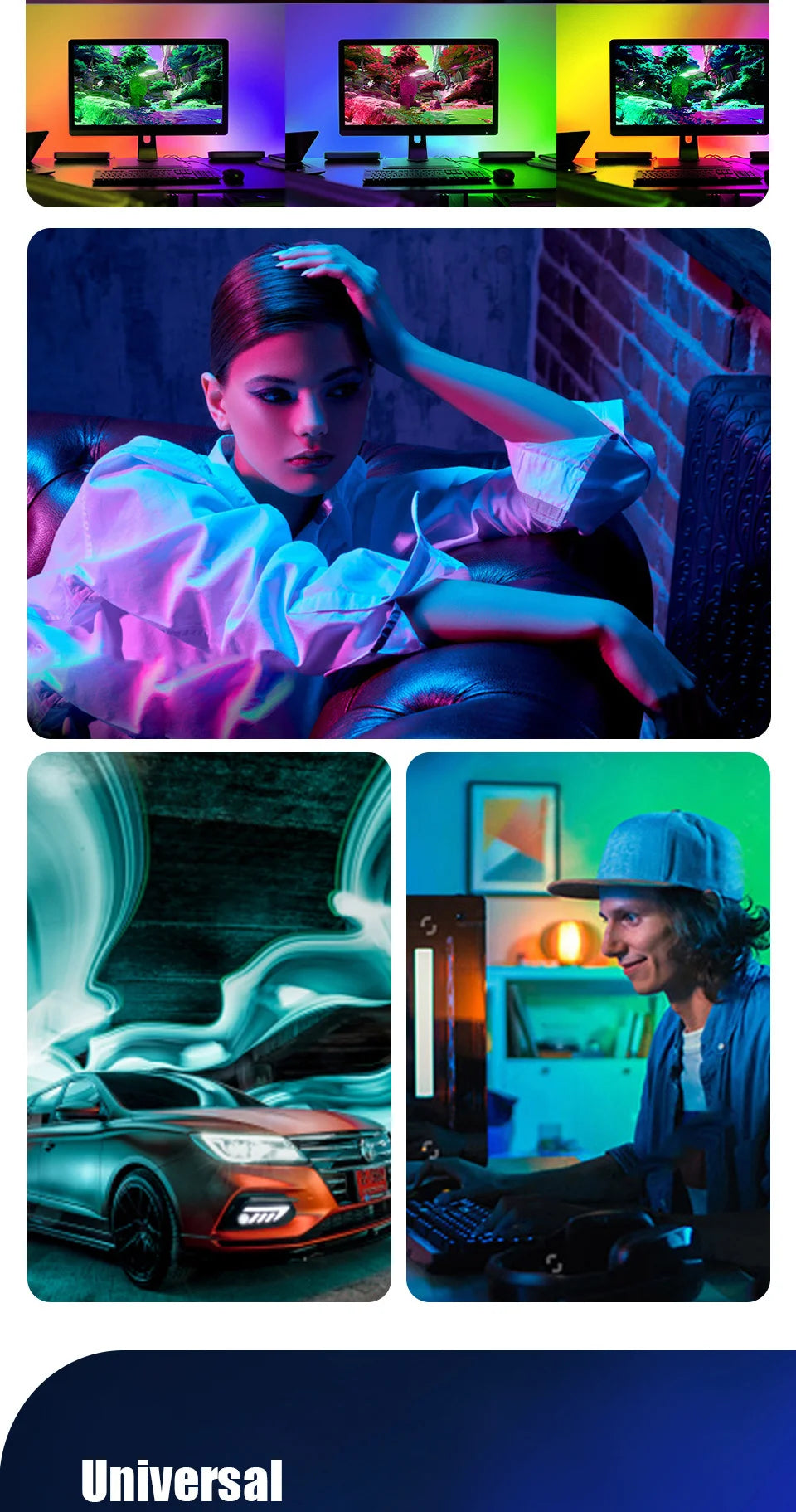 Handheld RGB LED Light Wand – 50CM Photography Studio Lamp