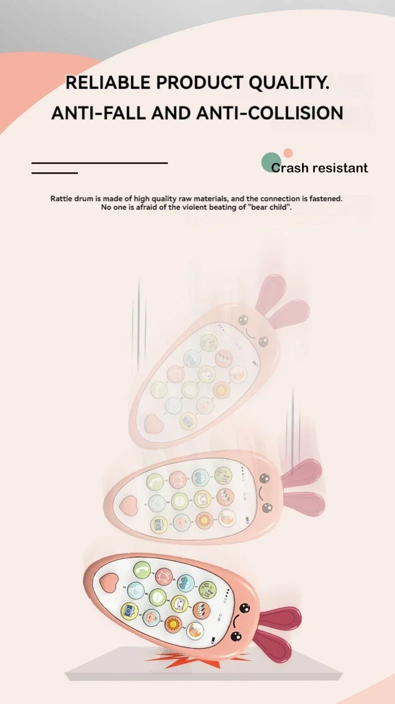 Cartoon Radish Toy Phone – Educational & Interactive Learning for Kids