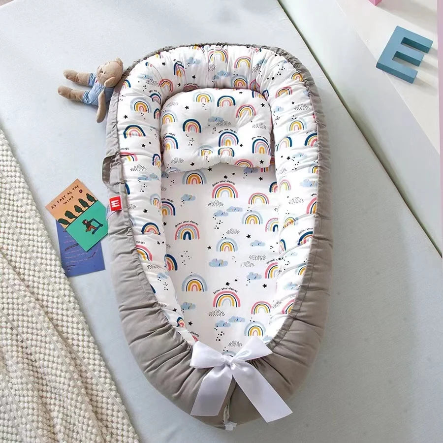 Portable Baby Nest for Co-Sleeping – Breathable & Adjustable