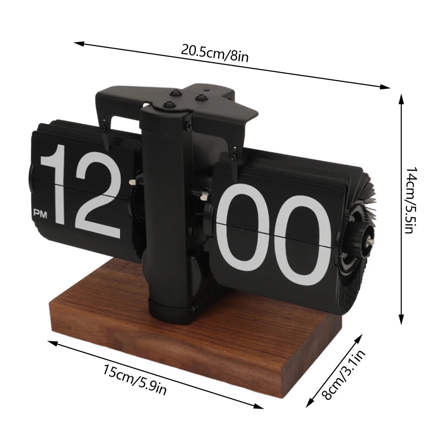 Vintage Flip Page Clock – Classic Mechanical Timepiece