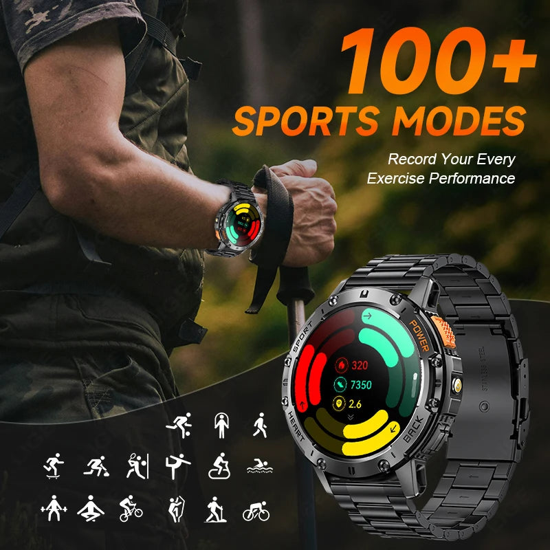 AMOLED Smart Watch – Waterproof Fitness Tracker with Bluetooth Calling