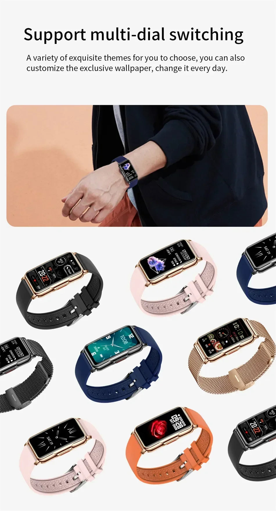 Smart Watch für Männer & Frauen – Voller Touch Fitness Tracker
