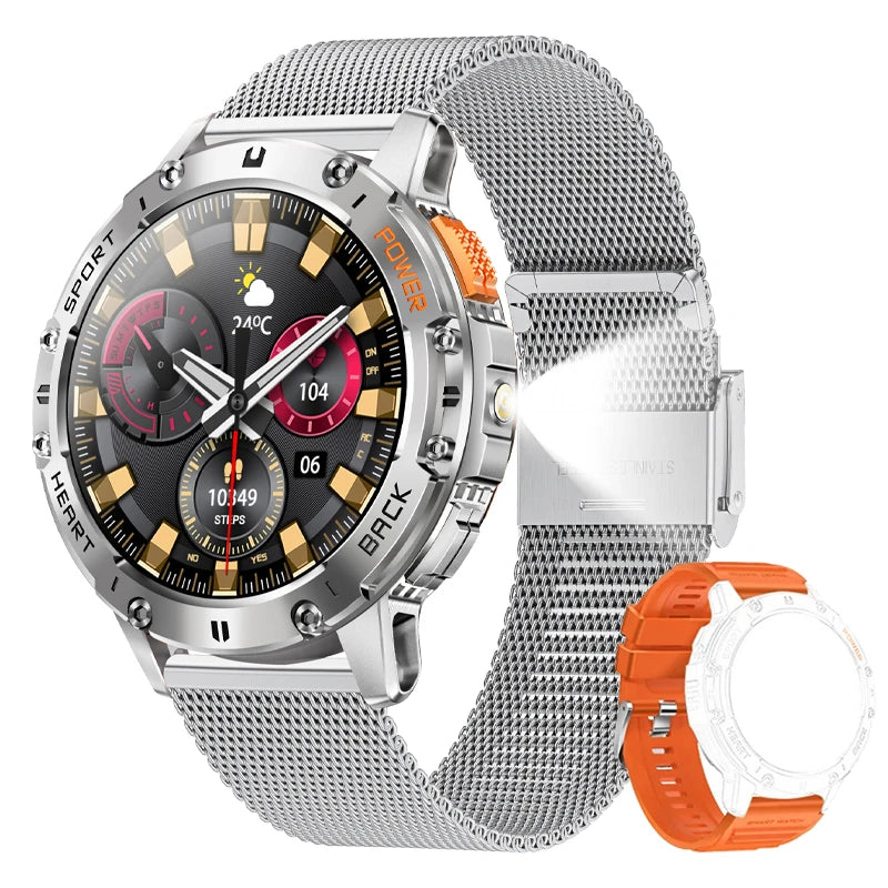 AMOLED Smart Watch – Waterproof Fitness Tracker with Bluetooth Calling