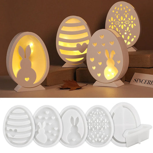 Cute Rabbit Silicone Mold for DIY Easter Bunny LED Night Light