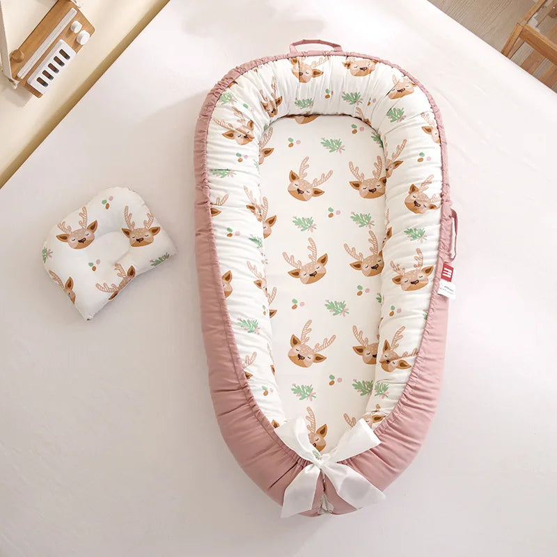 Portable Baby Nest for Co-Sleeping – Breathable & Adjustable