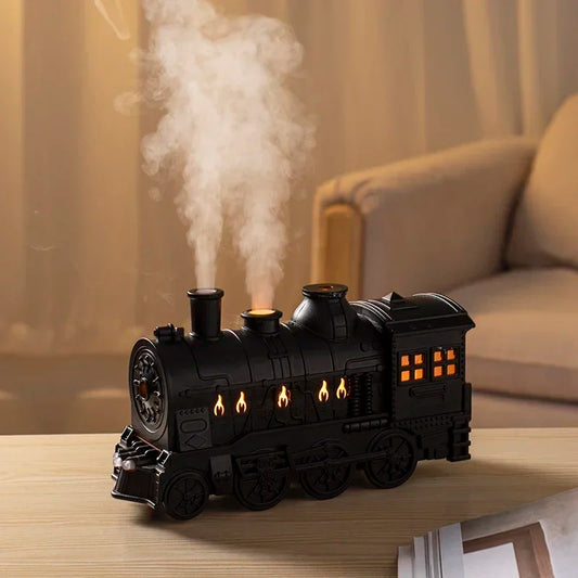Mini Train-Shaped Aromatherapy Essential Oil Diffuser & Ultrasonic Cool Mist Humidifier