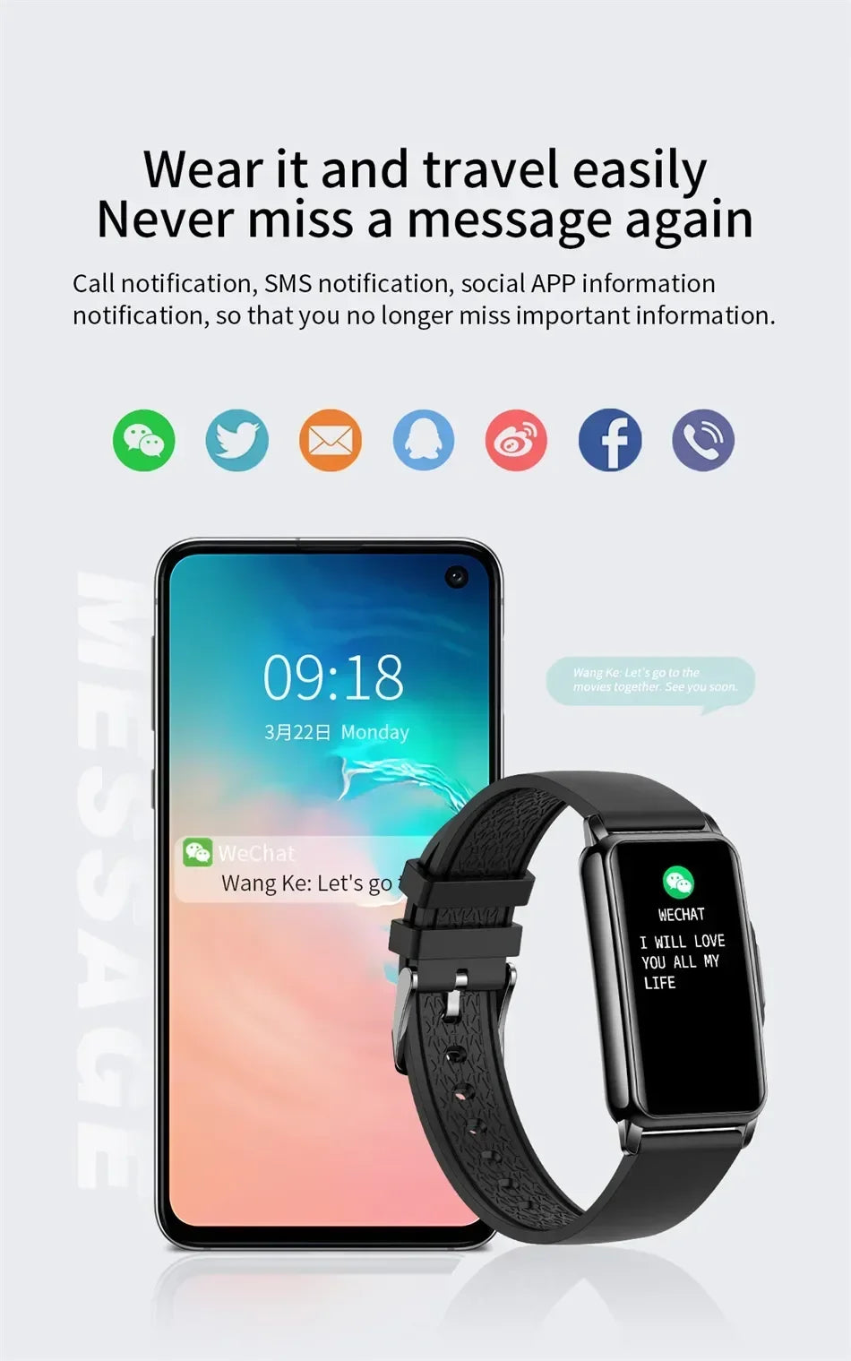 Smart Watch für Männer & Frauen – Voller Touch Fitness Tracker