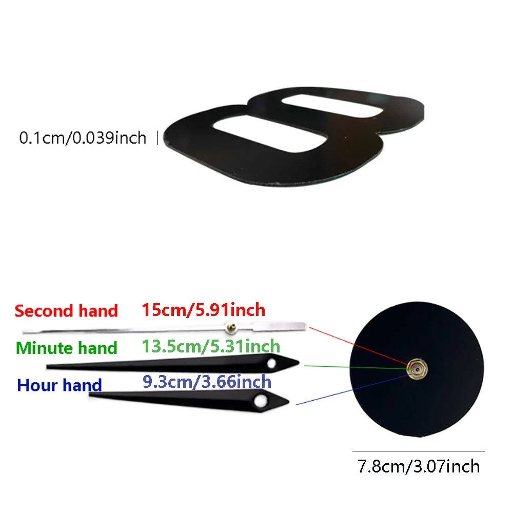 Luminous 3D DIY Wall Clock – Modern Home Décor