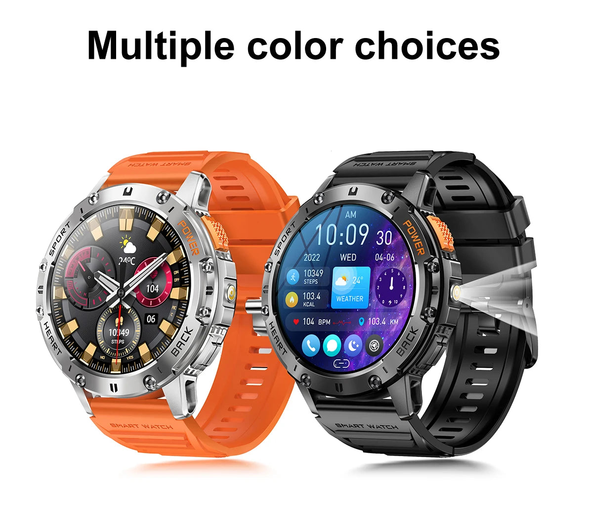 AMOLED Smart Watch – Waterproof Fitness Tracker with Bluetooth Calling