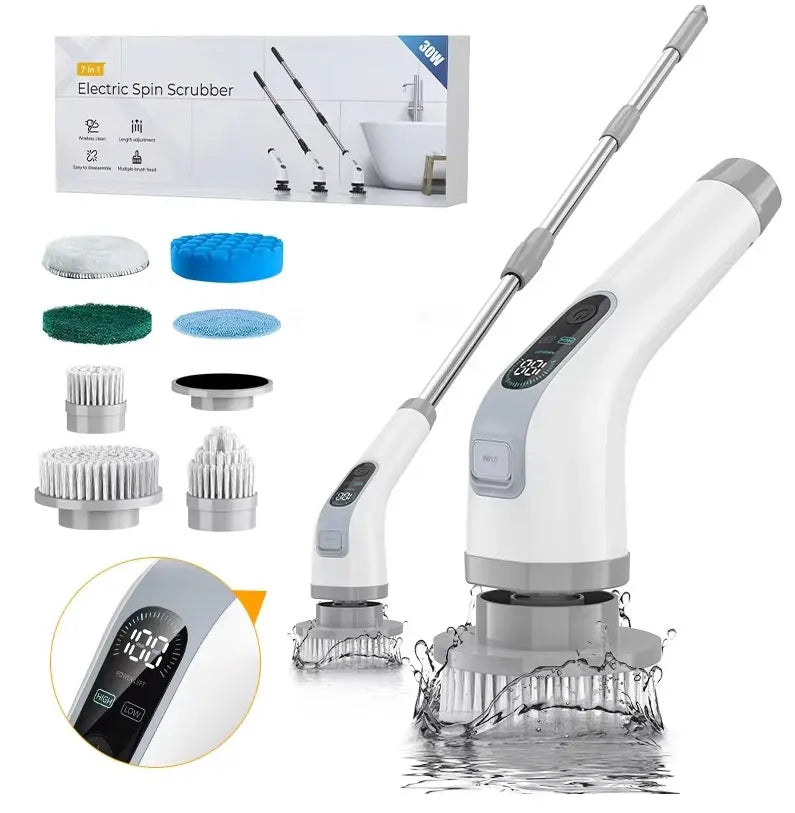 Cordless Electric Cleaning Brush – Powerful Spin Scrubber for Bathroom & Kitchen
