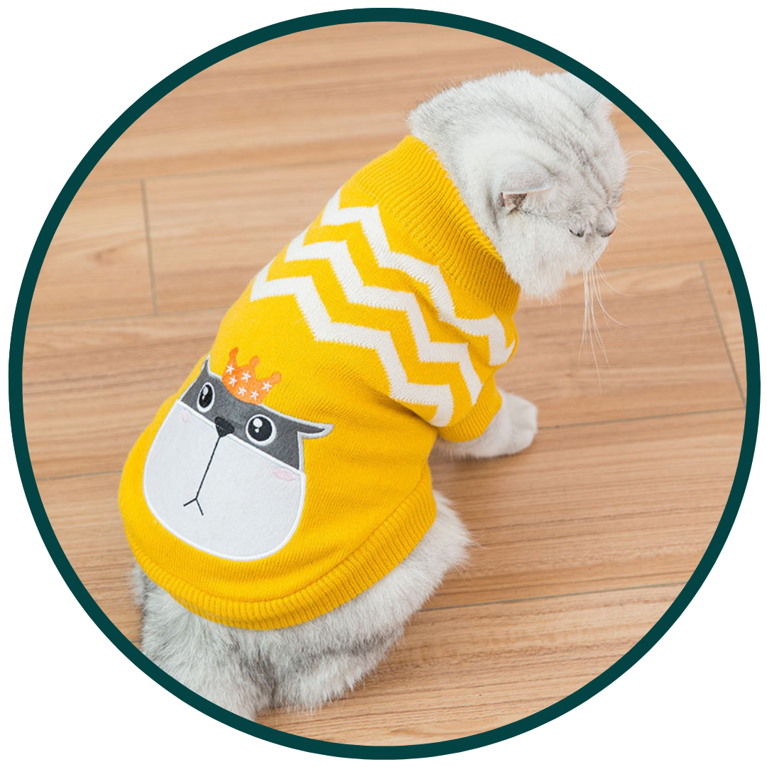 Tiermuster Haustierpullover