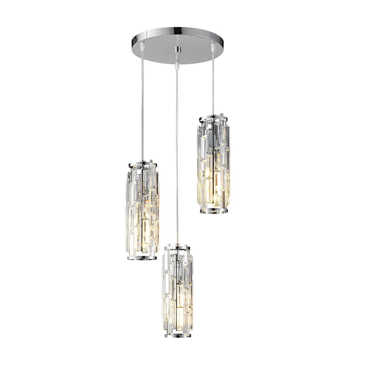 Creative Iron Crystal Glass Industrial Chandelier Pendant Lights Ceiling Lamp