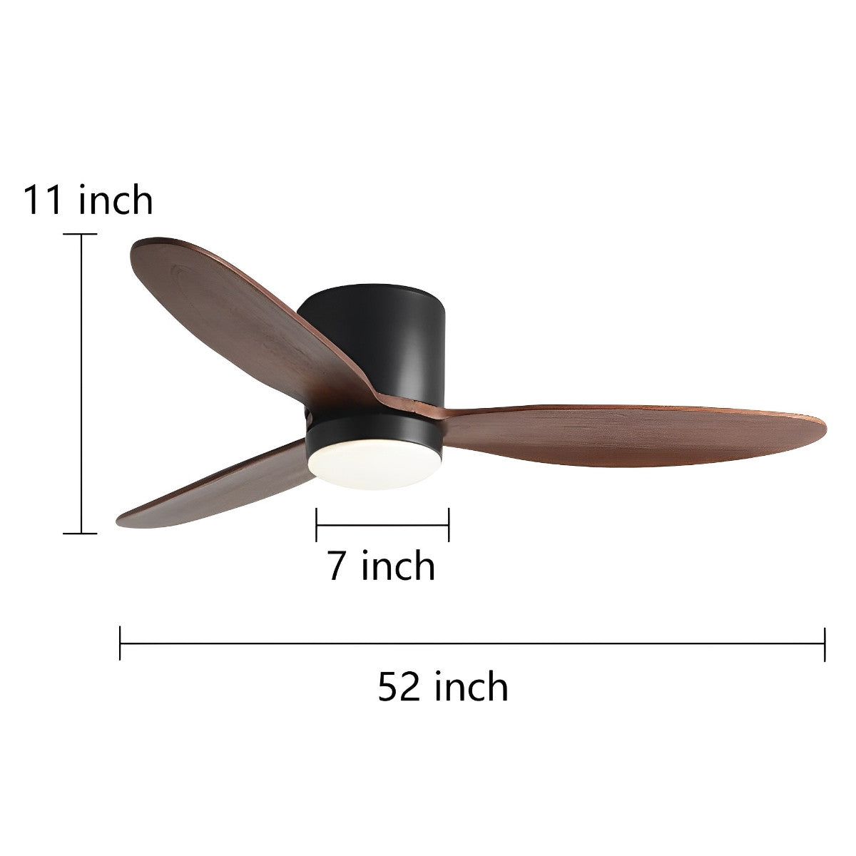 LED Inverter Silent White Low Floor DC Motor Simple Ceiling Fan Light