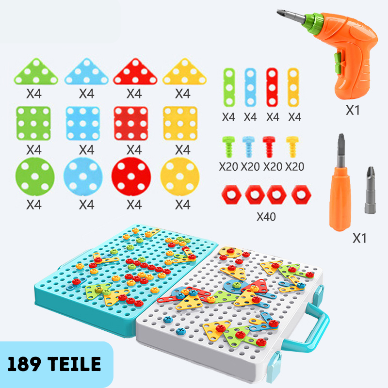 Cordless screwdriver set I Learning according to Montessori pedagogy