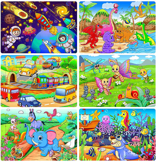 Bestseller: Puzzles for preschool children, 6-PACK