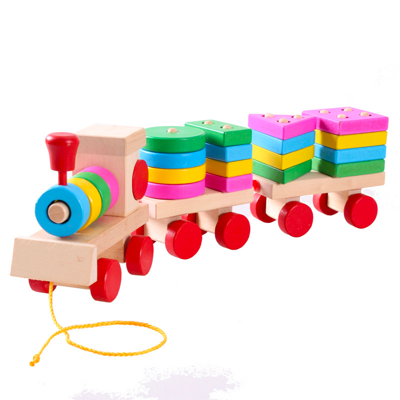 Bestseller: Wooden construction train