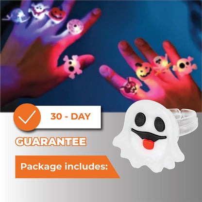 Ventayo – Pakke med lysende Halloween-ringe til fest – 50 stk.