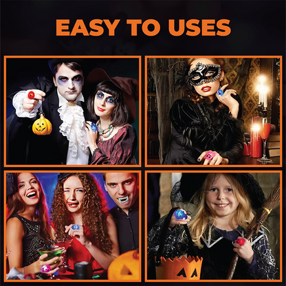 Ventayo – Pakke med lysende Halloween-ringe til fest – 50 stk.